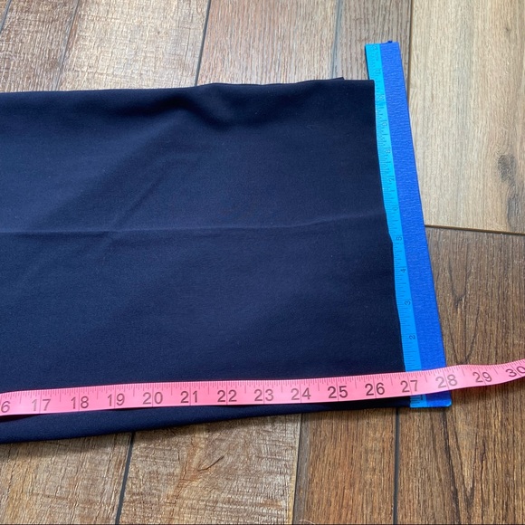 Catherines Navy Blue Flat Front Right Fit Curvy Trouser Slacks 24W Petite - Picture 12 of 12